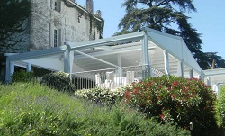 A frame retractable awning